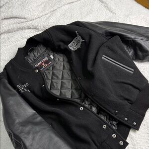 Classic Black Varsity Jacket by